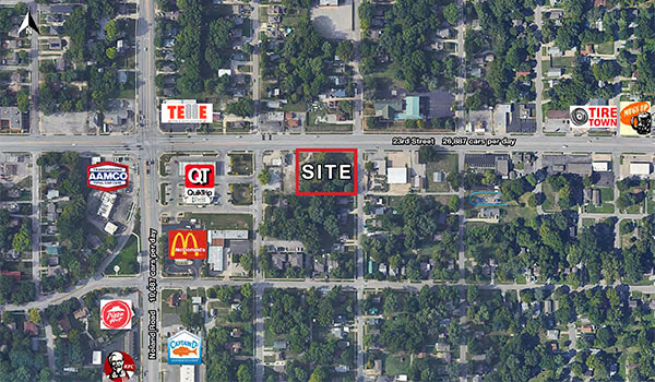 photo of site location near QT and MCD.